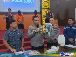 Konfrensi Pers Kapolres Pelabuhan Belawan Terkait Pelaku Rudapaksa Anak