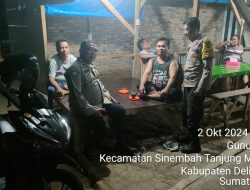 Jajaran Polresta Deli Serdang Cek Keaktifan Pos Ronda Malam