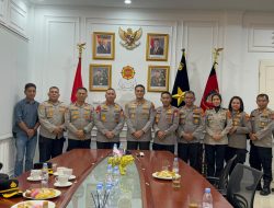 JALIN SILATURAHMI KAPOLRES BINJAI BERSAMA DANPAS BRIMOB I PERKUAT KOORDINASI KEAMANAN dan KETERTIBAN