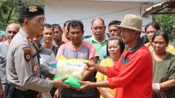 Wujud Kepedulian Pasca Banjir, Polres Tapanuli Tengah Salurkan Paket Sembako untuk Warga Hutanabolon