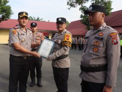 Kapolres Binjai Berikan Penghargaan Dan Apresiasi Terhadap Personel Yang Berprestasi