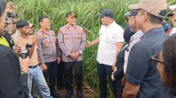 Gubernur Sumut Bersama Kapolres Binjai dan Plt. Bupati Langkat Tinjau Jalan Longsor di Desa Telagah