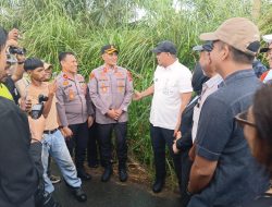 Gubernur Sumut Bersama Kapolres Binjai dan Plt. Bupati Langkat Tinjau Jalan Longsor di Desa Telagah