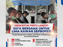 DPW IMO Sumut Gelar Do’a Bersama Untuk Lima Jurnalis Yang Hilang Meliput Erupsi Anak Gunung Krakatau